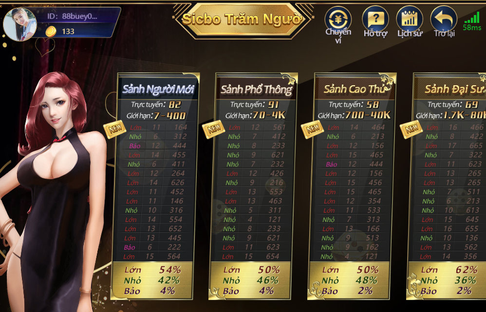 chơi Sicbo tại V8 club