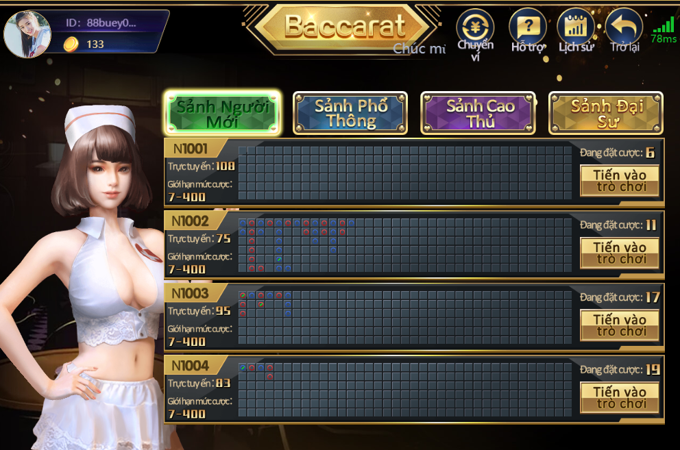 Chơi Baccarat tại V888 club