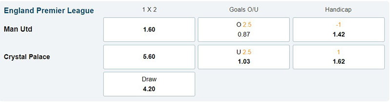 Man Utd vs Crystal Palace