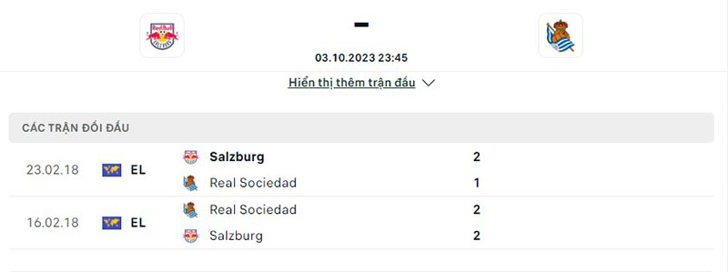 Rb Salzburg vs Real Sociedad